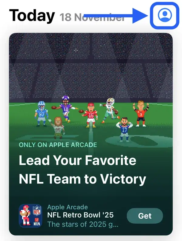 آیکون پروفایل در اپ استور آیفون