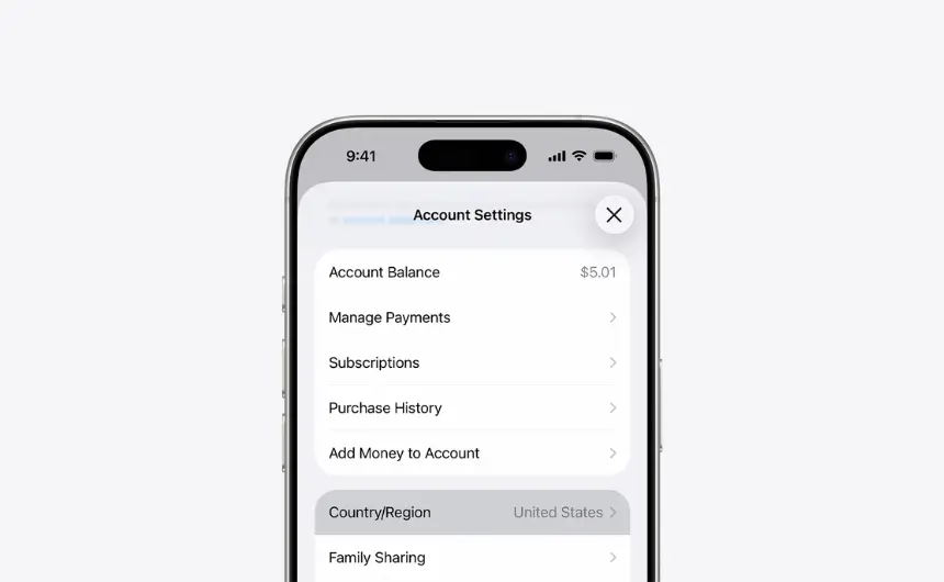 تشخیص ریجن اپل آیدی در آیفون