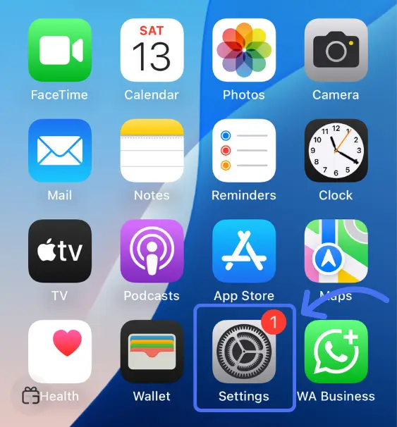 ورود به تنظیمات آیفون